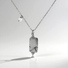 Collana in argento con Quarzo Rutilato Nero (Joias do Paraíso)