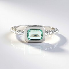 Anello in argento con Smeraldo Color Paraiba