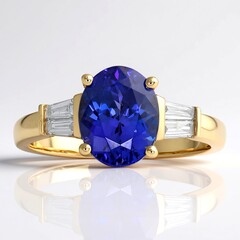 AAA-Tansanit-Goldring