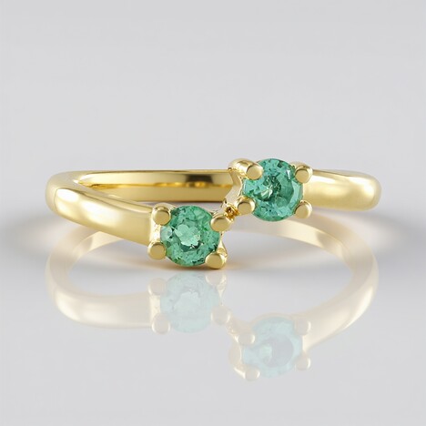 Anello in argento con Smeraldo Colombiano