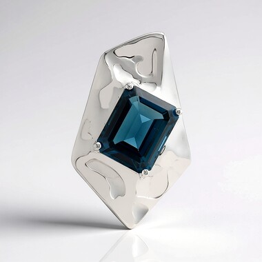 London Blue Topaz Silver Pendant (Pallanova)