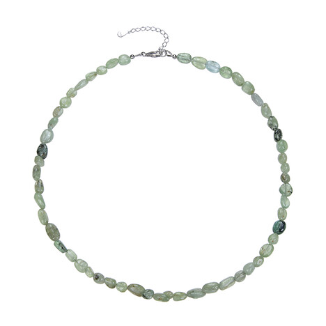 Grüner Kyanit-Silberhalskette