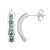 Boucles d'oreilles en argent et Diamant fantaisie