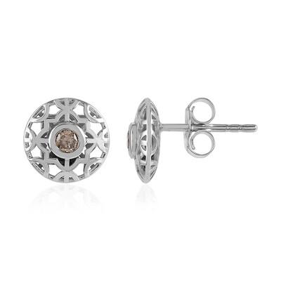 Orecchini in oro con Diamante Champagne I2 (Ornaments by de Melo)