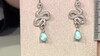 Boucles d'oreilles en argent et Larimar