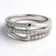 Anello in argento con Topazio Bianco
