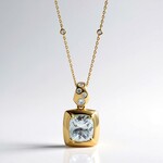 Collana in oro con Acquamarina Brasiliana AAA (CIRARI)