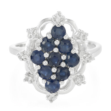 Anello in argento con Zaffiro Blu
