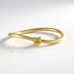 Anello in oro con Diamante Giallo SI2