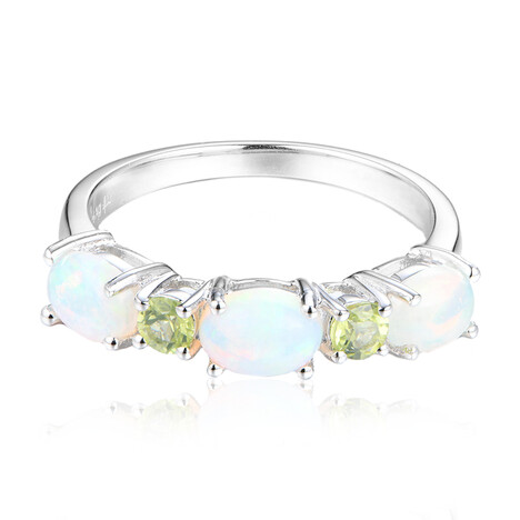 Bague en argent et Opale Welo