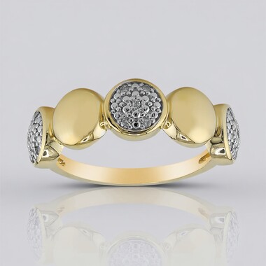 I3 (I) Diamond Silver Ring