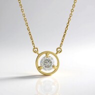 Collana in oro con Diamante I3 (H)