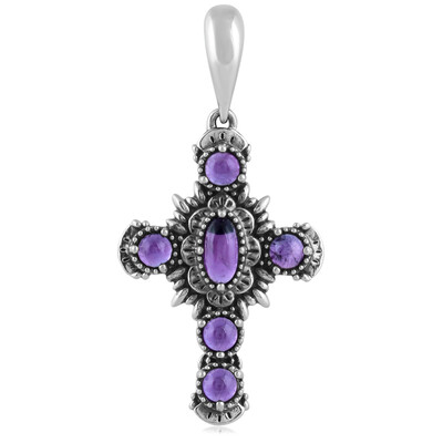 Zilveren hanger met een Zambia-amethist (Desert Chic)