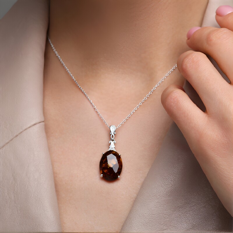 Dinosaur Bone Silver Pendant