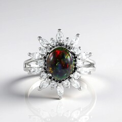 Anello in argento con Opale Mezezo