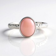 Pinkfarbener Opal-Silberring (de Melo)