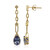 Boucles d'oreilles en or et Tanzanite non chauffée (CIRARI)