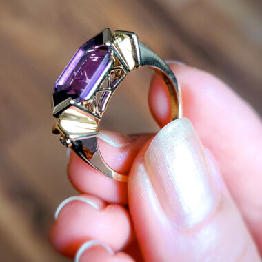 Sambia-Amethyst-Goldring (SUHANA)