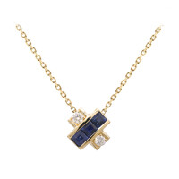 Collana in oro con Zaffiro Ceylon Blu (CIRARI)