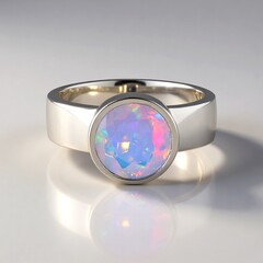 Anello in argento con Opale di Welo