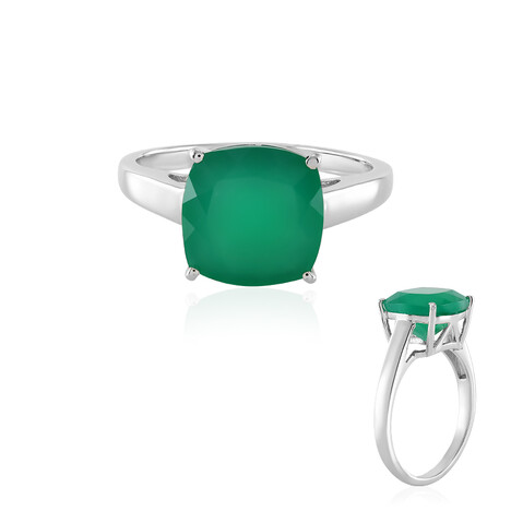 Anillo en plata con Ónix verde