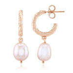 Pendientes en plata con Perla púrpura Freshwater (TPC)