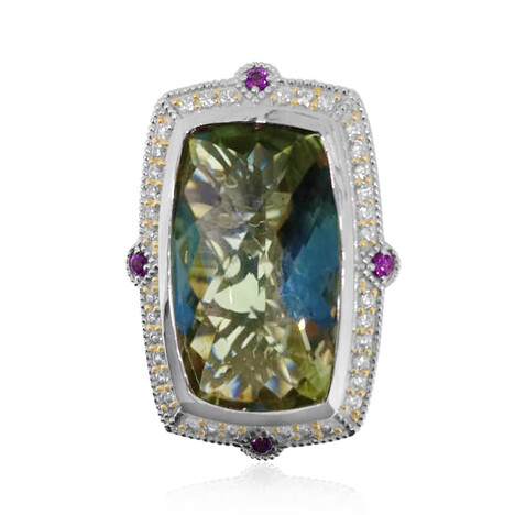 Grüner Amethyst-Silberring (Dallas Prince Designs)