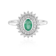 Colombian Emerald Silver Ring