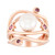 White Freshwater Pearl Silver Ring (TPC)