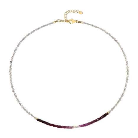 Edelstein-Silberhalskette