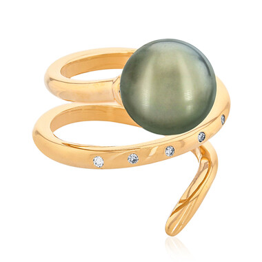 Tahitiperlen-Goldring (M de Luca)