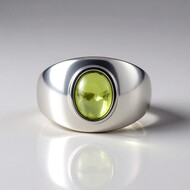 Bague en argent et Péridot de l'Arizona