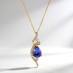 Collana in oro con Tanzanite AAA