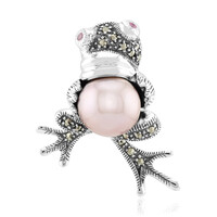 Ciondolo in argento con Perla Ming Porpora (TPC)