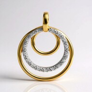 Zilveren hanger met Diamanten SI1 (G) (Annette)