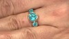 Bague en argent et Topaze Paraiba