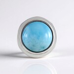 Pendentif en argent et Larimar (MONOSONO COLLECTION)