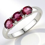 Anello in argento con Rodolite
