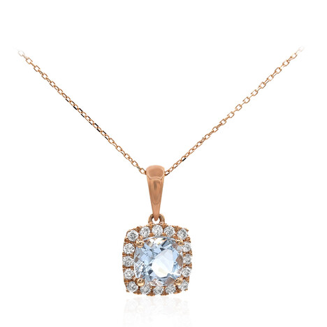 AAA-Brasilianischer Aquamarin-Goldhalskette