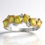 Bague en argent et Saphir jaune de Ceylan