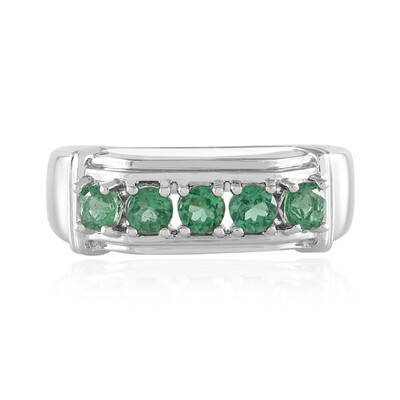 Anello in argento con Apatite Verde