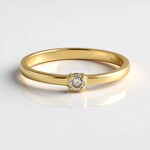 Anello in oro con Diamante Cioccolato I2 (SUHANA)