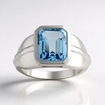 Anello in argento con Topazio Marambaia (de Melo)