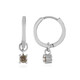 I2 Champagne Diamond Silver Earrings