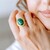 Anillo en plata con Malaquita (Adela Silber)