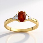 Anello in oro con Opale di Fuoco Messicano (CIRARI)