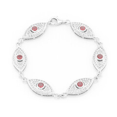 Zilveren armband met Lindi granaten