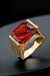 Anillo en oro con Granate espesartina AAA (de Melo)