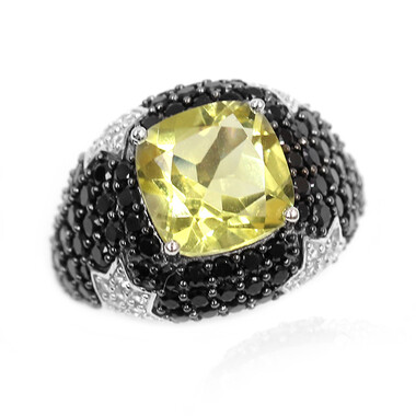 Ouro Verde-Quarz-Silberring