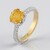 Anello in argento con Zaffiro Giallo del Madagascar (de Melo)